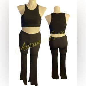 Crop top and flare pants